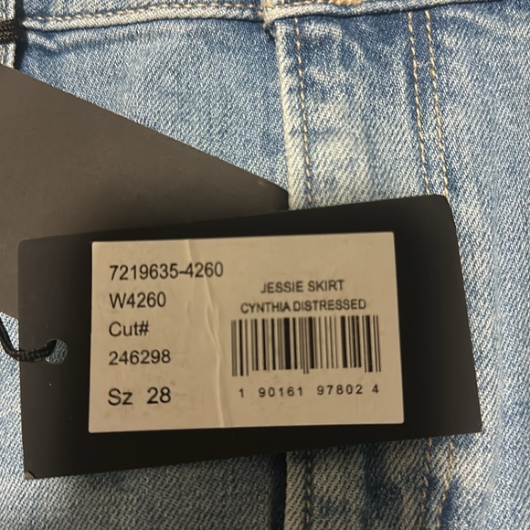 Paige Vintage Distressed Jean Mini Skirt - Picture 4 of 4